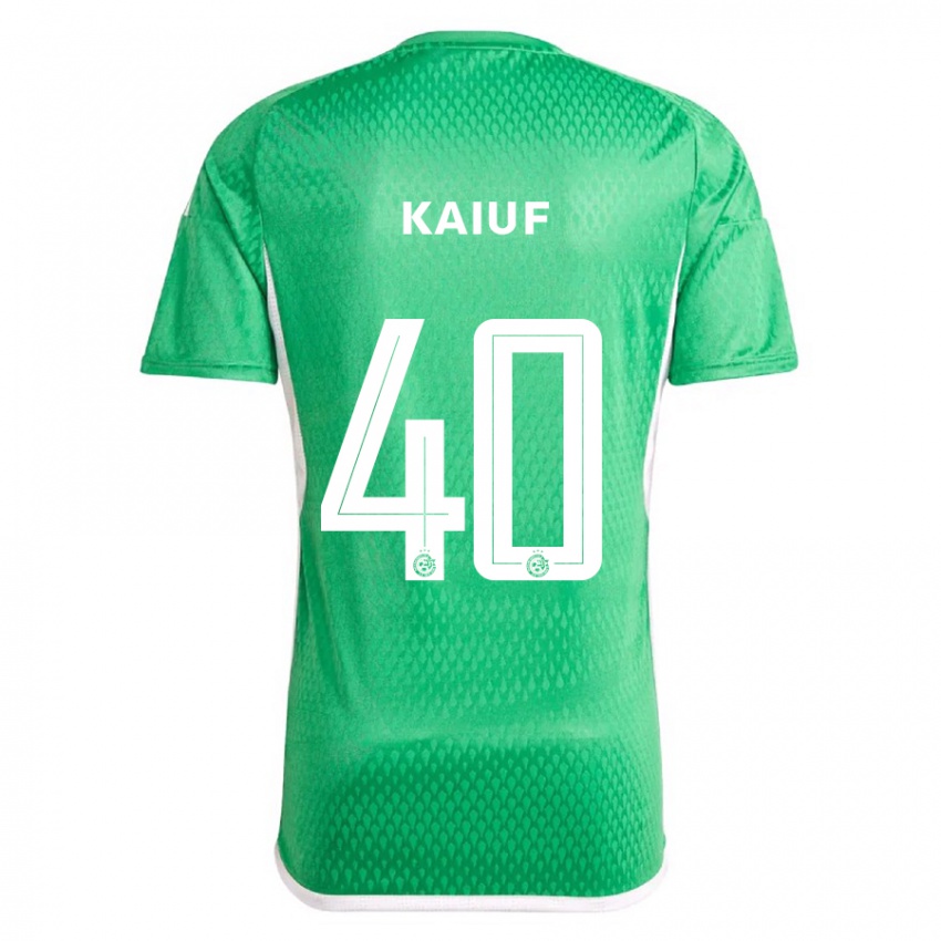 Gyermek Sharif Kaiuf #40 Fehér Kék Hazai Jersey 2023/24 Mez Póló Ing