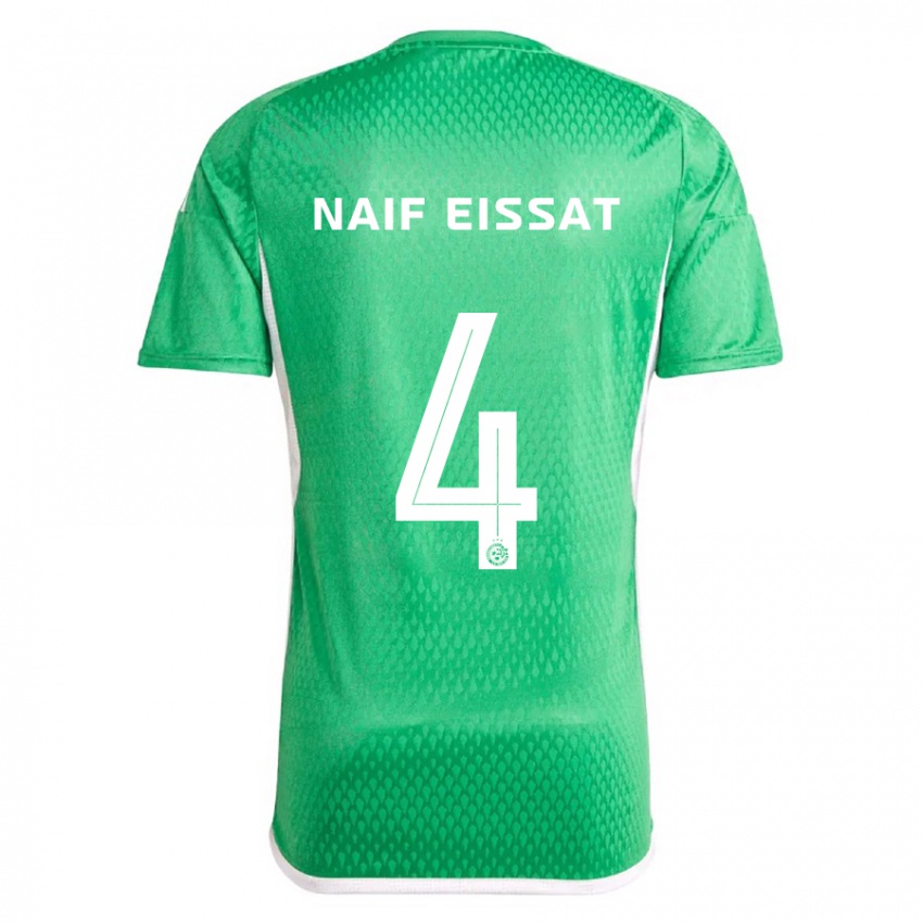 Gyermek Lisav Naif Eissat #4 Fehér Kék Hazai Jersey 2023/24 Mez Póló Ing