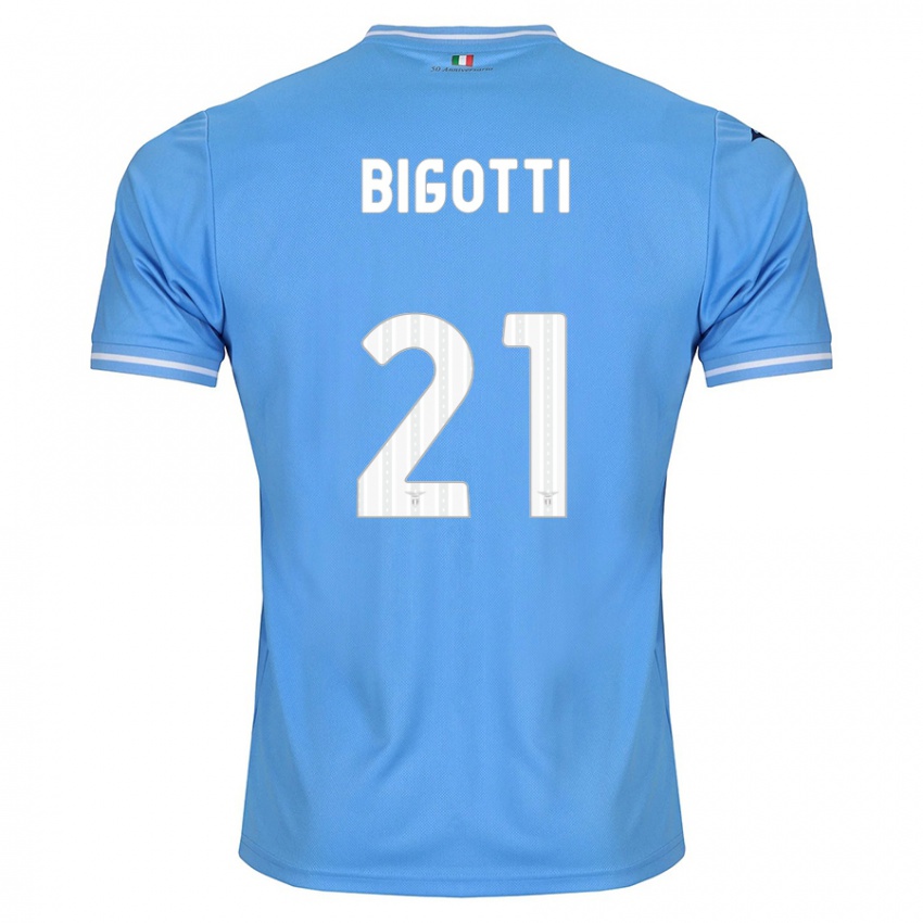 Gyermek Massimo Bigotti #21 Kék Hazai Jersey 2023/24 Mez Póló Ing
