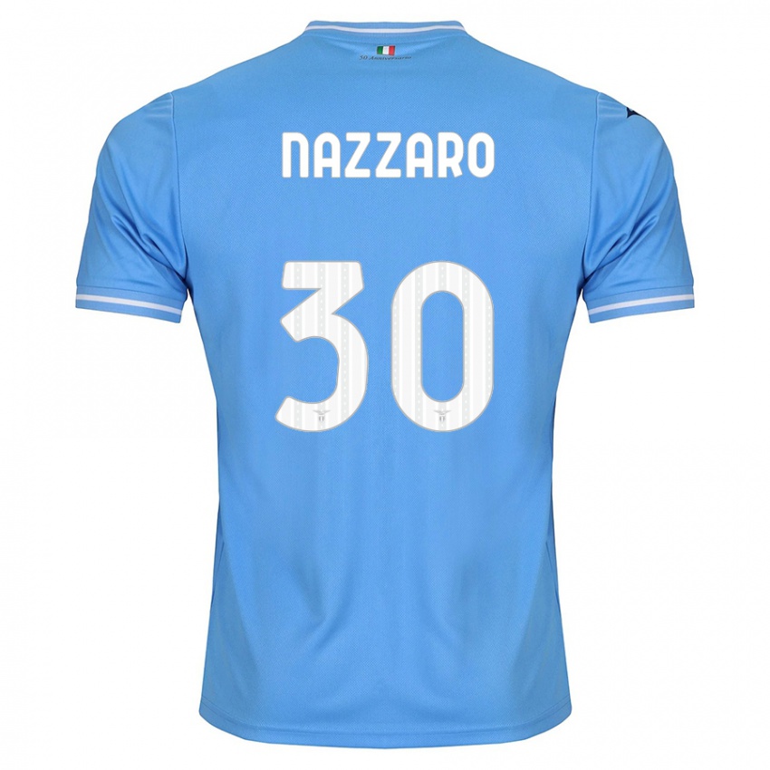 Gyermek Marco Nazzaro #30 Kék Hazai Jersey 2023/24 Mez Póló Ing