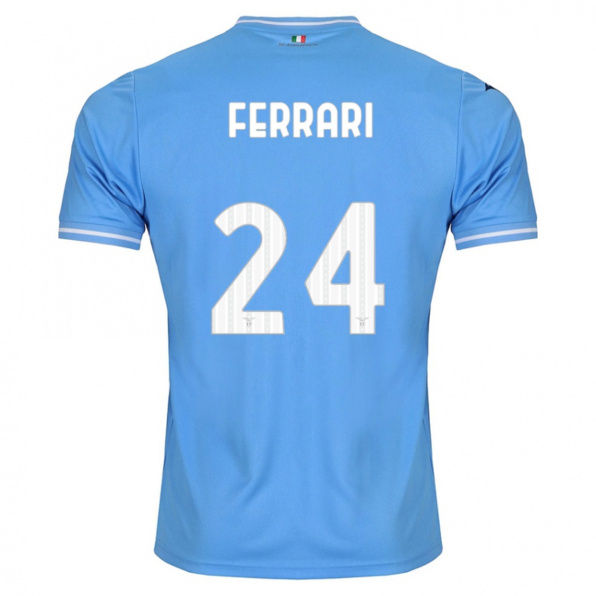 Gyermek Lorenzo Ferrari #24 Kék Hazai Jersey 2023/24 Mez Póló Ing