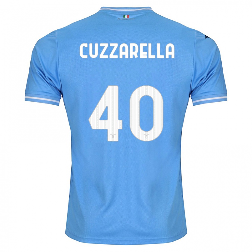 Gyermek Cristian Cuzzarella #40 Kék Hazai Jersey 2023/24 Mez Póló Ing
