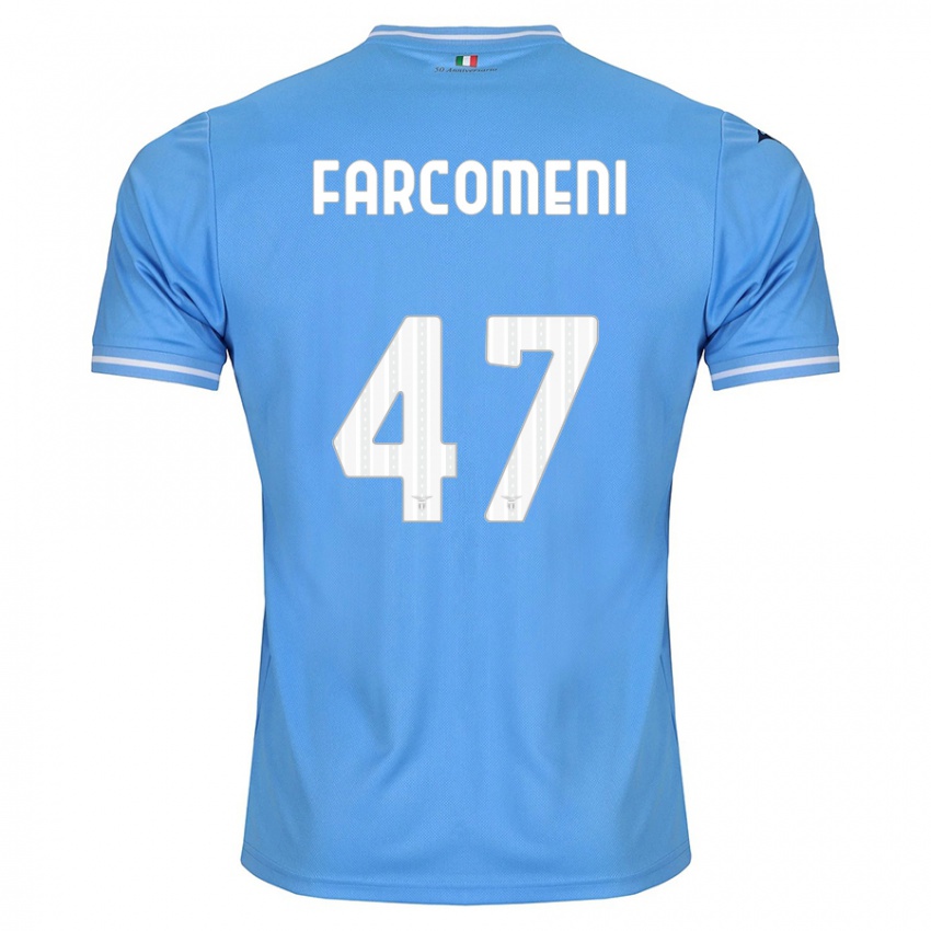 Gyermek Valerio Farcomeni #47 Kék Hazai Jersey 2023/24 Mez Póló Ing