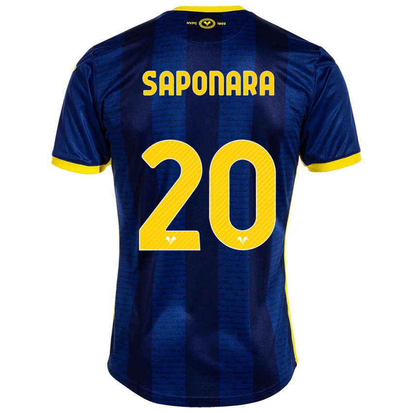 Gyermek Riccardo Saponara #20 Haditengerészet Hazai Jersey 2023/24 Mez Póló Ing