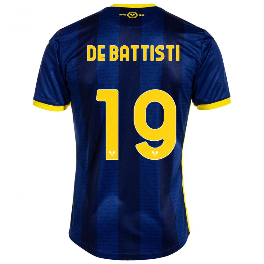 Gyermek Davide De Battisti #19 Haditengerészet Hazai Jersey 2023/24 Mez Póló Ing