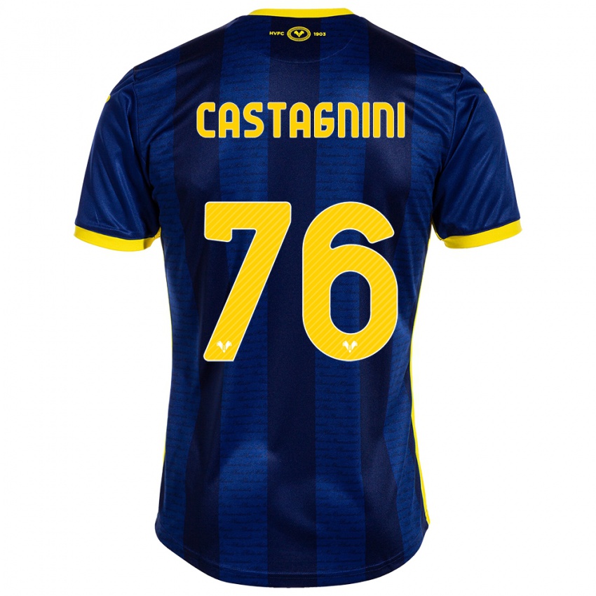 Gyermek Mirko Castagnini #76 Haditengerészet Hazai Jersey 2023/24 Mez Póló Ing