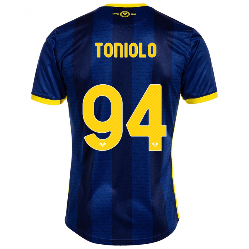 Gyermek Giacomo Toniolo #94 Haditengerészet Hazai Jersey 2023/24 Mez Póló Ing