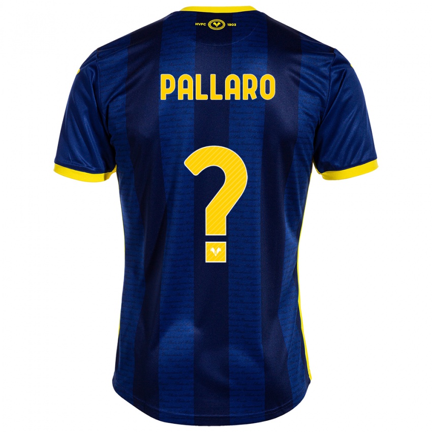 Gyermek Alessandro Pallaro #0 Haditengerészet Hazai Jersey 2023/24 Mez Póló Ing