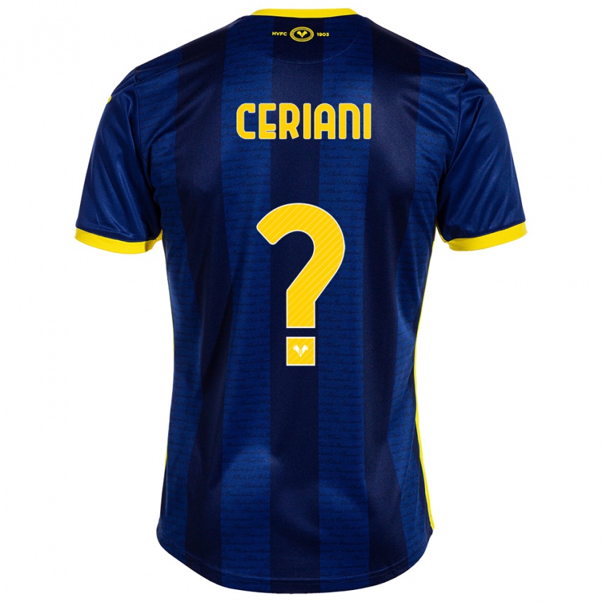 Gyermek Filippo Ceriani #0 Haditengerészet Hazai Jersey 2023/24 Mez Póló Ing