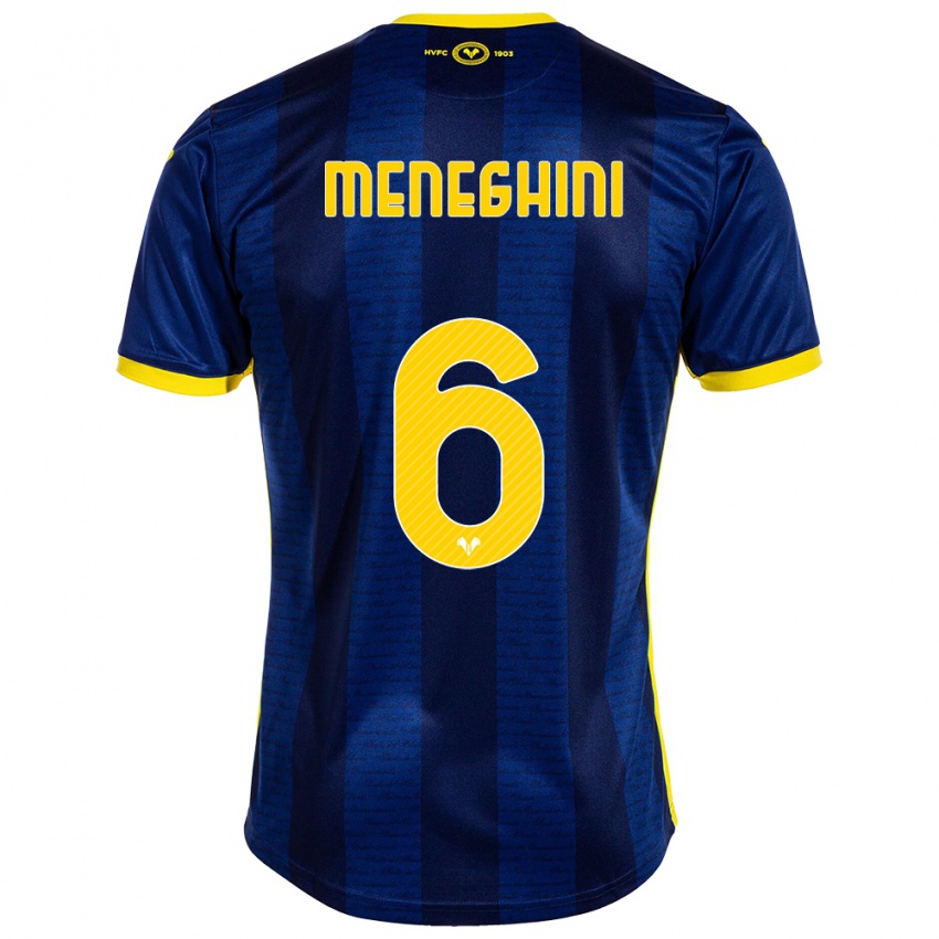 Gyermek Sofia Meneghini #6 Haditengerészet Hazai Jersey 2023/24 Mez Póló Ing