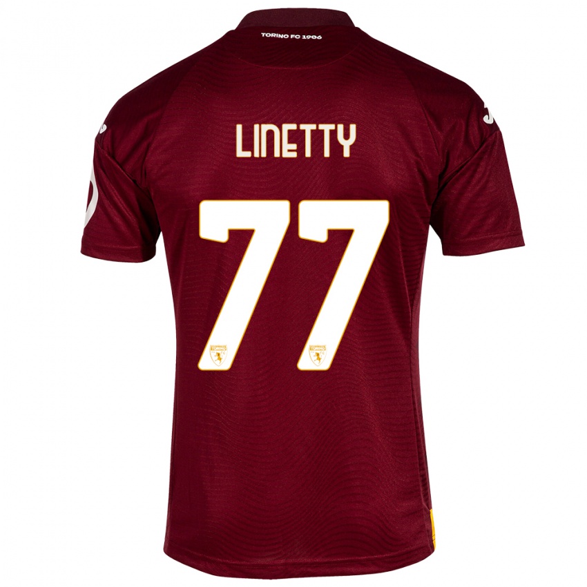 Gyermek Karol Linetty #77 Sötét Vörös Hazai Jersey 2023/24 Mez Póló Ing