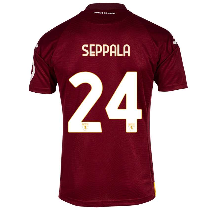 Gyermek Rosa Lappi-Seppälä #24 Sötét Vörös Hazai Jersey 2023/24 Mez Póló Ing