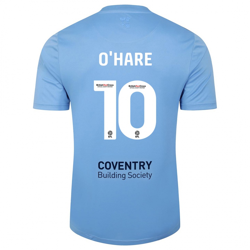 Gyermek Callum O'hare #10 Égszínkék Hazai Jersey 2023/24 Mez Póló Ing