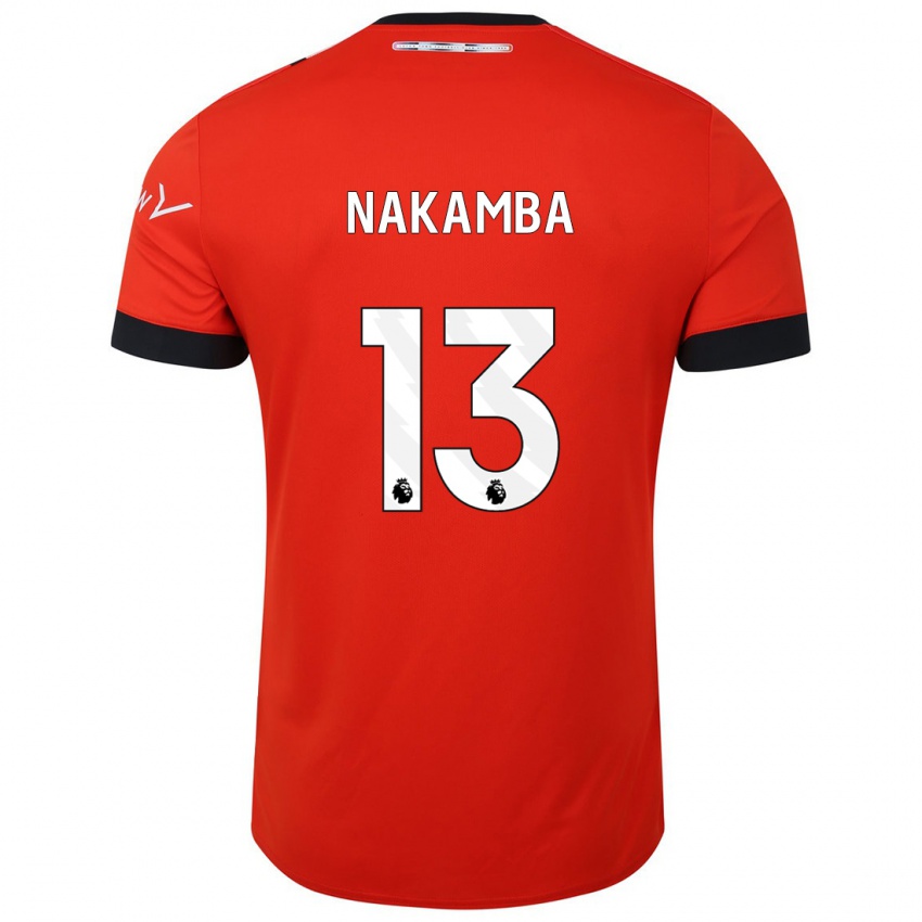 Gyermek Marvelous Nakamba #13 Piros Hazai Jersey 2023/24 Mez Póló Ing