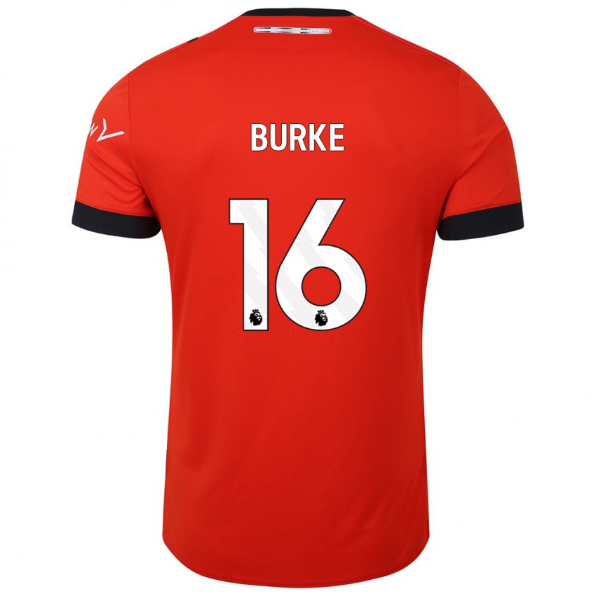 Gyermek Reece Burke #16 Piros Hazai Jersey 2023/24 Mez Póló Ing