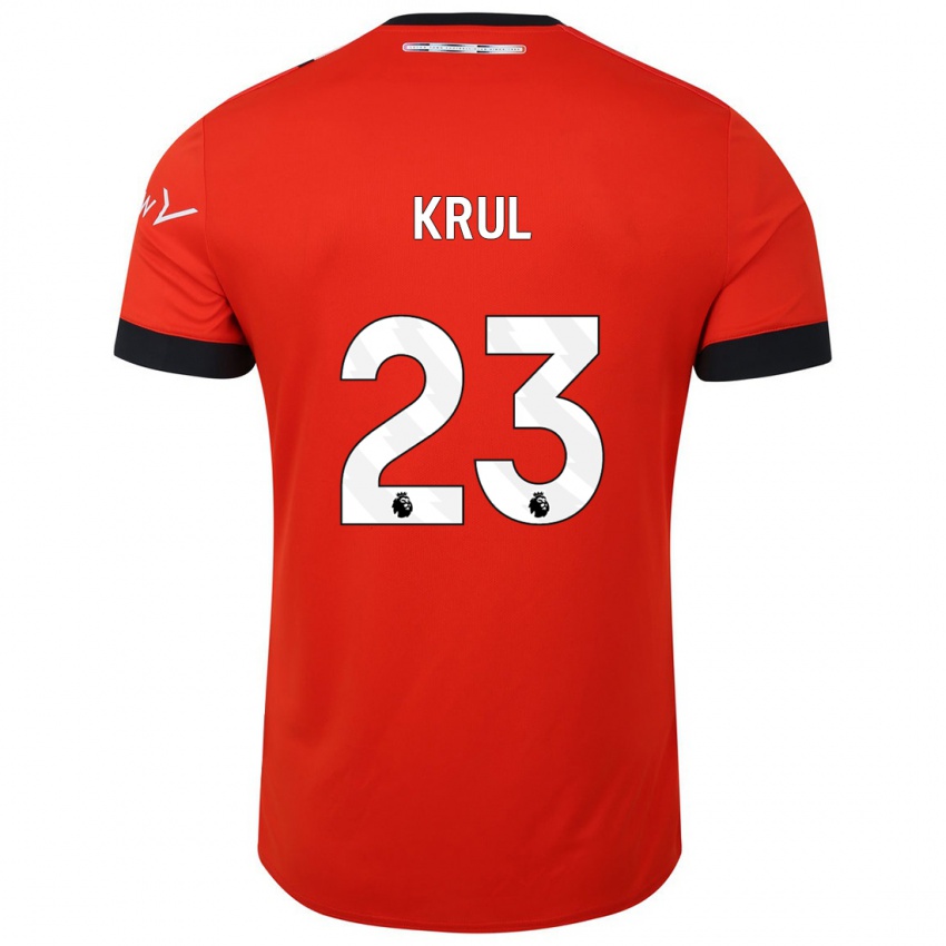 Gyermek Tim Krul #23 Piros Hazai Jersey 2023/24 Mez Póló Ing