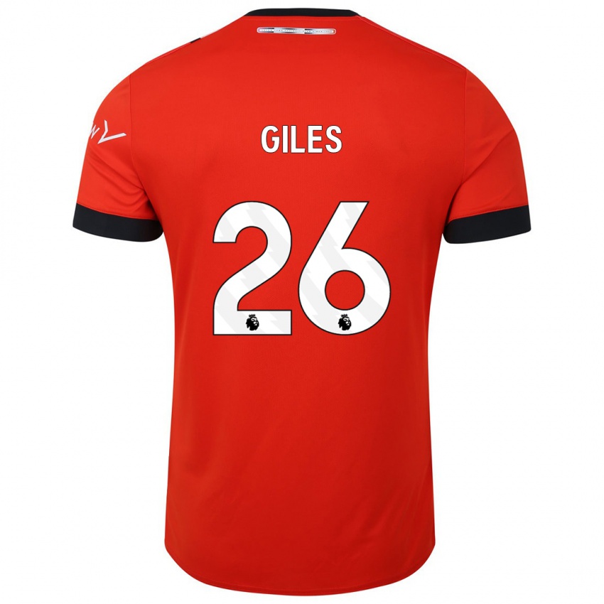 Gyermek Ryan Giles #26 Piros Hazai Jersey 2023/24 Mez Póló Ing