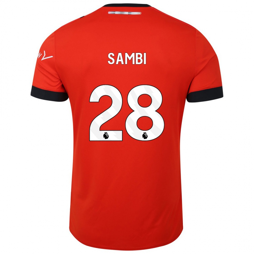 Gyermek Albert Sambi Lokonga #28 Piros Hazai Jersey 2023/24 Mez Póló Ing