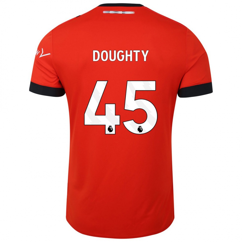 Gyermek Alfie Doughty #45 Piros Hazai Jersey 2023/24 Mez Póló Ing