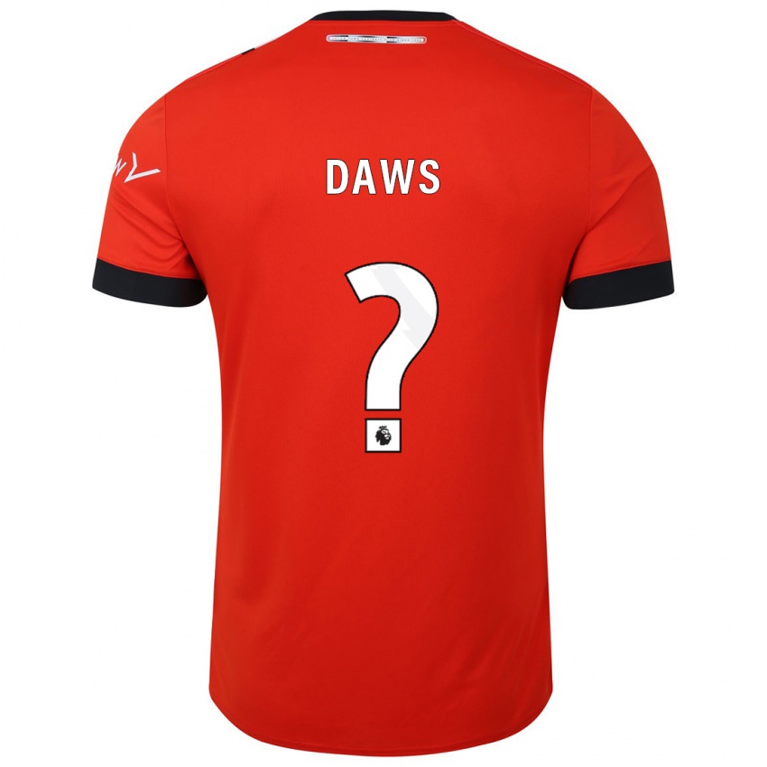 Gyermek Marcus Daws #0 Piros Hazai Jersey 2023/24 Mez Póló Ing