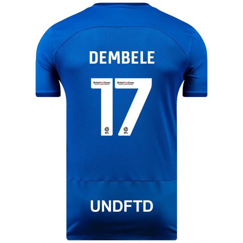 Gyermek Siriki Dembélé #17 Kék Hazai Jersey 2023/24 Mez Póló Ing