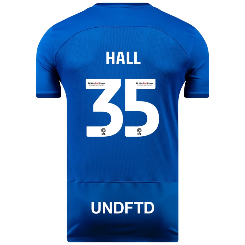 Gyermek George Hall #35 Kék Hazai Jersey 2023/24 Mez Póló Ing