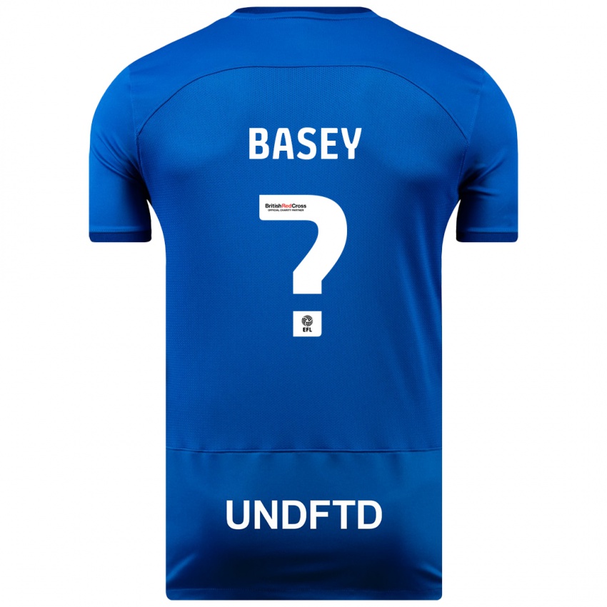 Gyermek Oliver Basey #0 Kék Hazai Jersey 2023/24 Mez Póló Ing