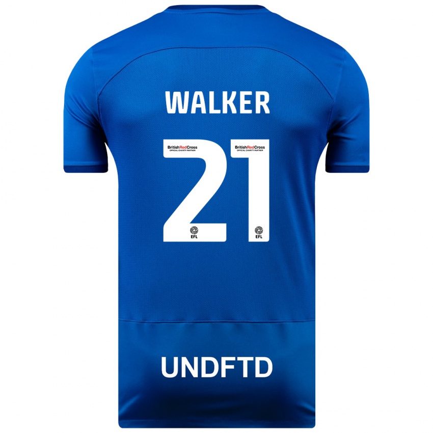 Gyermek Claudia Walker #21 Kék Hazai Jersey 2023/24 Mez Póló Ing