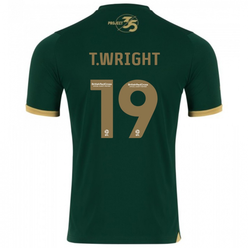 Gyermek Tyreik Wright #19 Zöld Hazai Jersey 2023/24 Mez Póló Ing