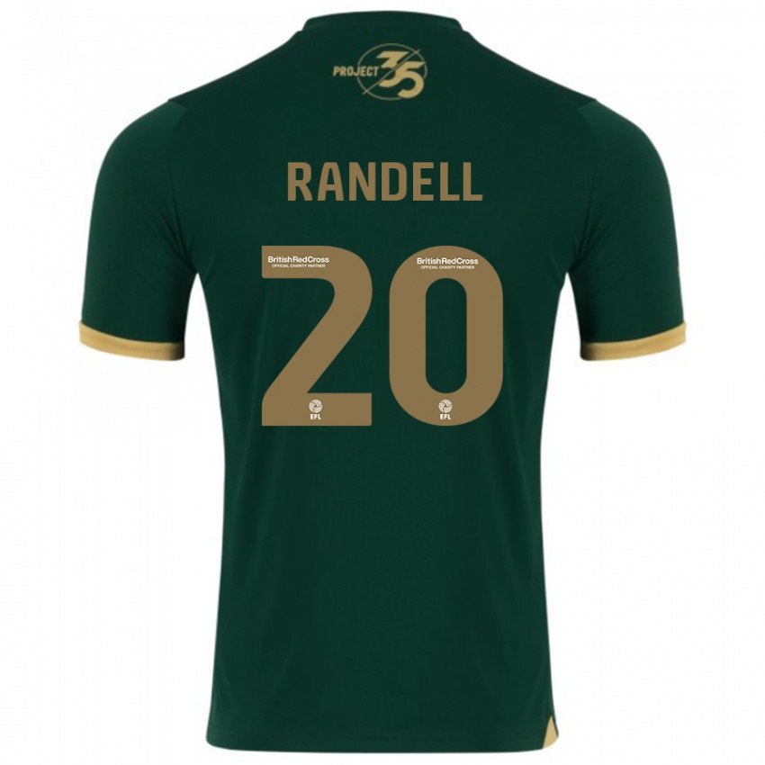 Gyermek Adam Randell #20 Zöld Hazai Jersey 2023/24 Mez Póló Ing