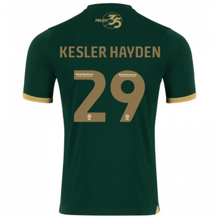 Gyermek Kaine Kesler-Hayden #29 Zöld Hazai Jersey 2023/24 Mez Póló Ing