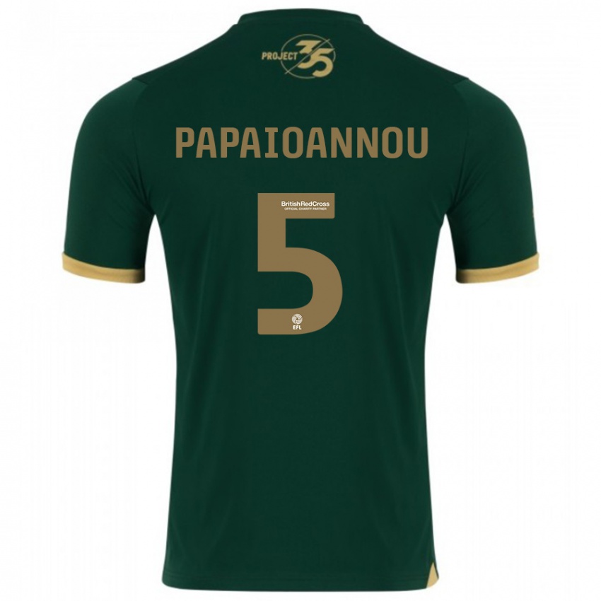 Gyermek Panagiota Papaioannou #5 Zöld Hazai Jersey 2023/24 Mez Póló Ing