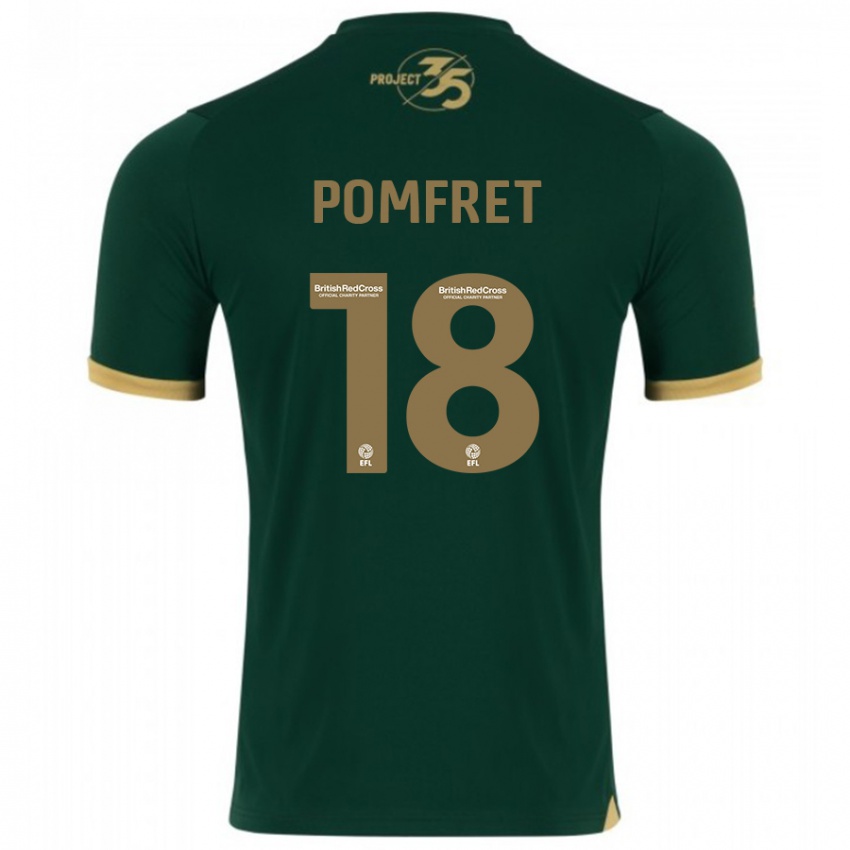 Gyermek Taya Pomfret #18 Zöld Hazai Jersey 2023/24 Mez Póló Ing