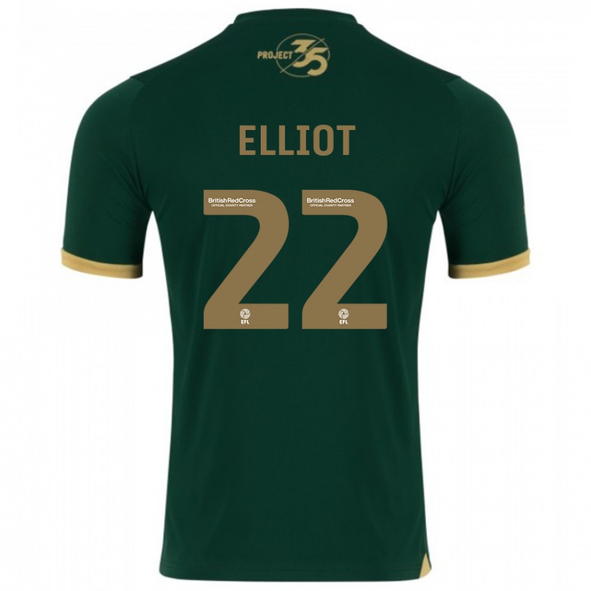 Gyermek Emily Elliot #22 Zöld Hazai Jersey 2023/24 Mez Póló Ing