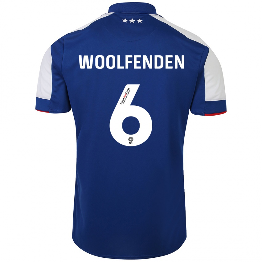 Gyermek Luke Woolfenden #6 Kék Hazai Jersey 2023/24 Mez Póló Ing