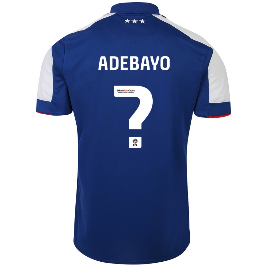 Gyermek Afi Adebayo #0 Kék Hazai Jersey 2023/24 Mez Póló Ing