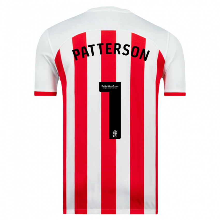 Gyermek Anthony Patterson #1 Fehér Hazai Jersey 2023/24 Mez Póló Ing