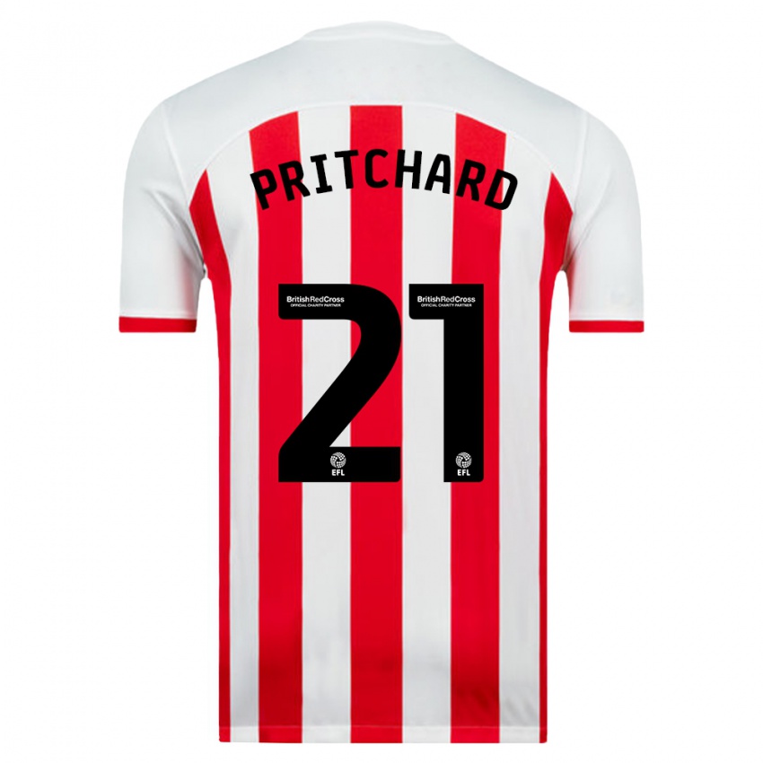 Gyermek Alex Pritchard #21 Fehér Hazai Jersey 2023/24 Mez Póló Ing