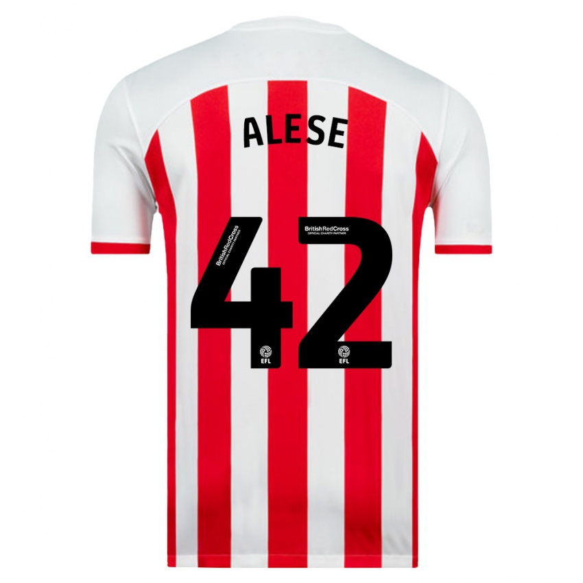 Gyermek Aji Alese #42 Fehér Hazai Jersey 2023/24 Mez Póló Ing