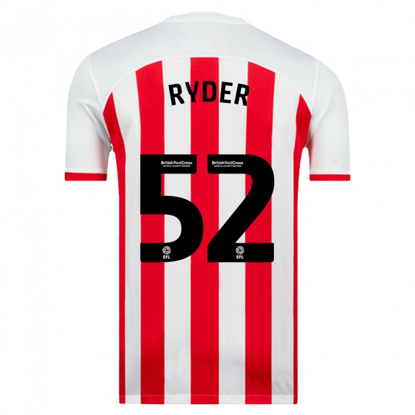 Gyermek Joe Ryder #52 Fehér Hazai Jersey 2023/24 Mez Póló Ing