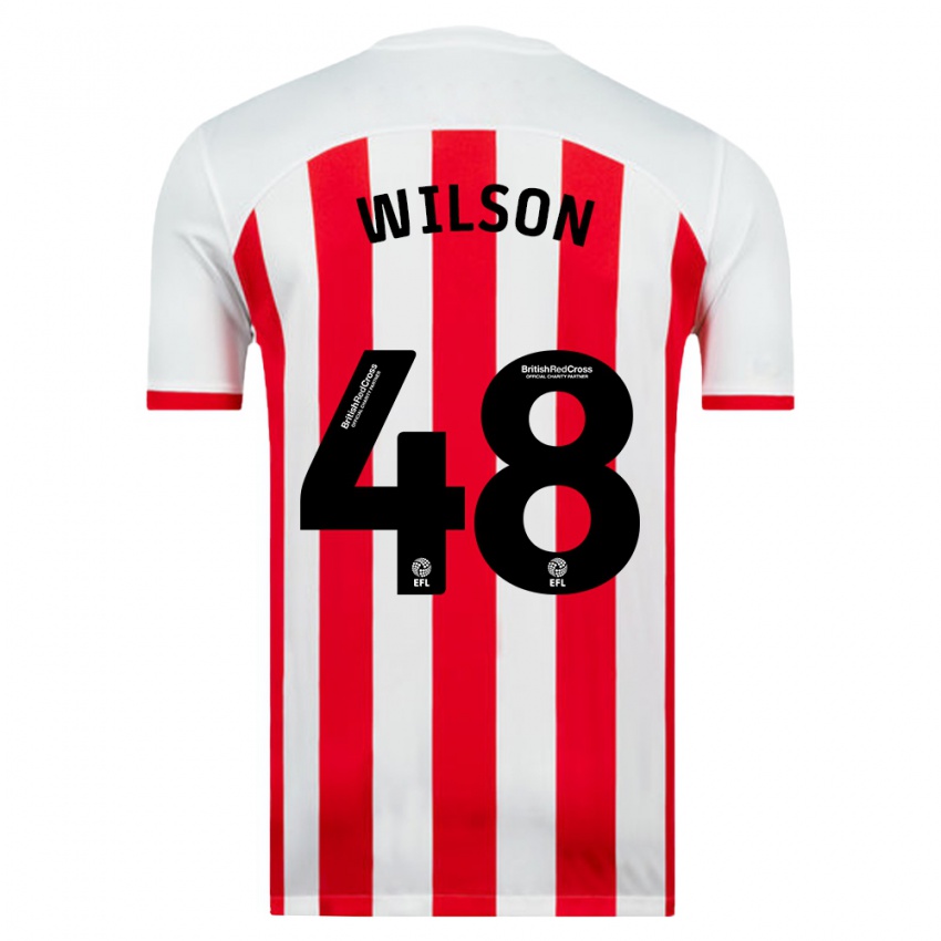 Gyermek Callum Wilson #48 Fehér Hazai Jersey 2023/24 Mez Póló Ing