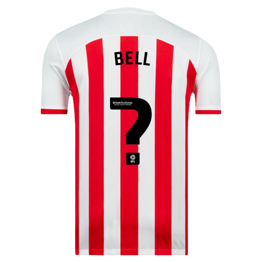 Gyermek Luke Bell #0 Fehér Hazai Jersey 2023/24 Mez Póló Ing