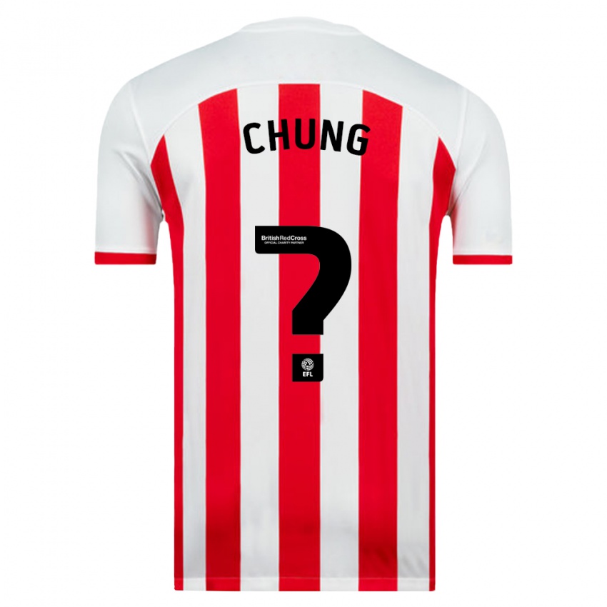 Gyermek Aaron Chung #0 Fehér Hazai Jersey 2023/24 Mez Póló Ing