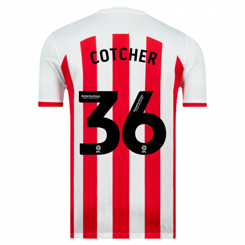 Gyermek Mason Cotcher #36 Fehér Hazai Jersey 2023/24 Mez Póló Ing