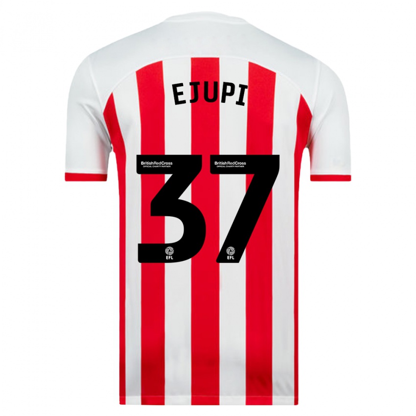 Gyermek Elizabeta Ejupi #37 Fehér Hazai Jersey 2023/24 Mez Póló Ing