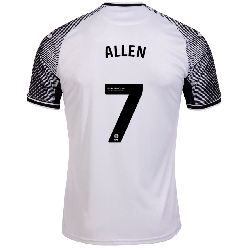 Gyermek Joe Allen #7 Fehér Hazai Jersey 2023/24 Mez Póló Ing