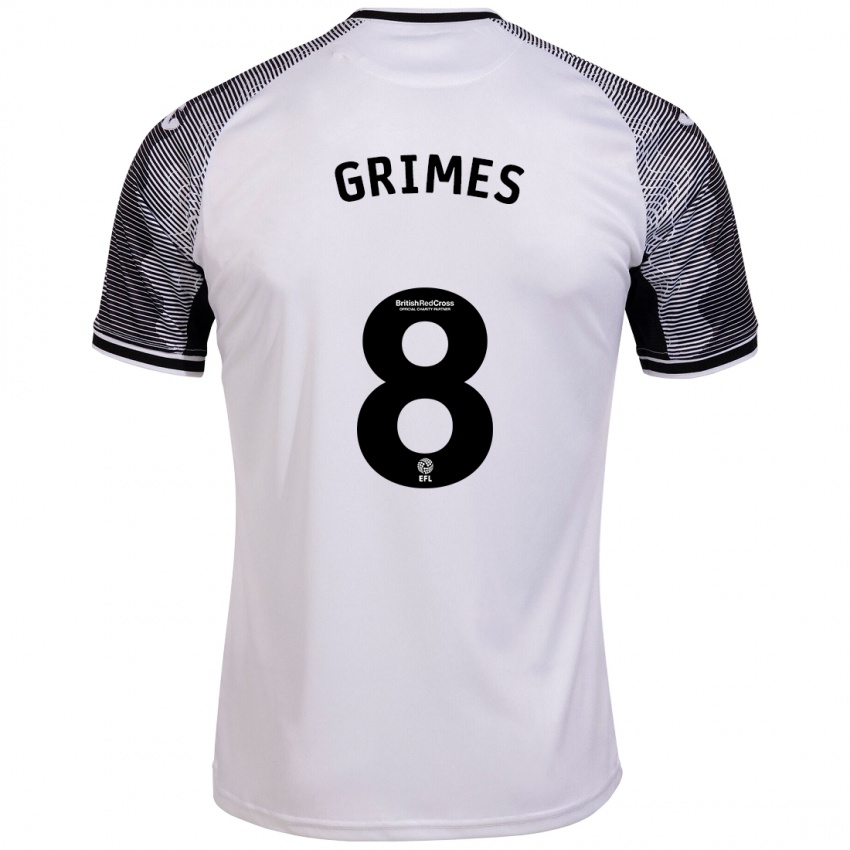 Gyermek Matt Grimes #8 Fehér Hazai Jersey 2023/24 Mez Póló Ing