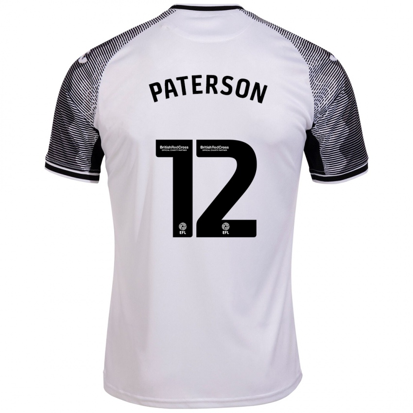 Gyermek Jamie Paterson #12 Fehér Hazai Jersey 2023/24 Mez Póló Ing