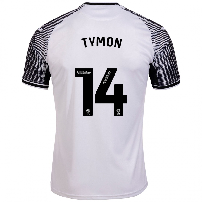 Gyermek Josh Tymon #14 Fehér Hazai Jersey 2023/24 Mez Póló Ing