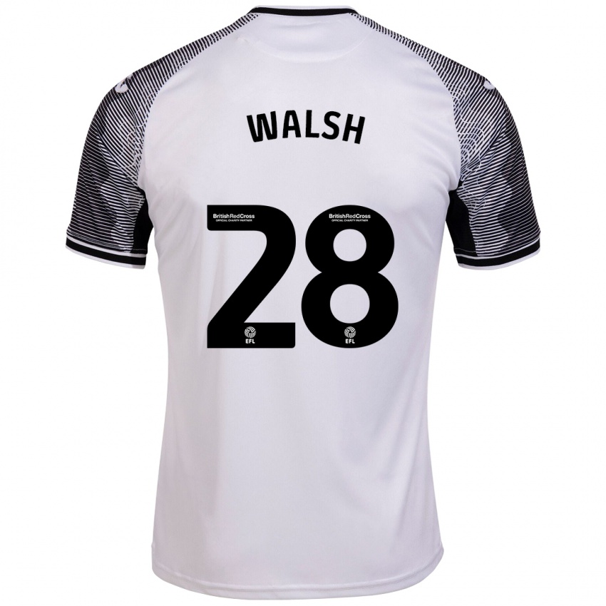 Gyermek Liam Walsh #28 Fehér Hazai Jersey 2023/24 Mez Póló Ing